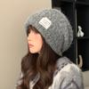 The Large Head Girdle Warm Ear Protecting Knitted Cap Is Fashionable and Versatile Making Your Face Look Good. The Small Woolen Cap Keeps You Warm