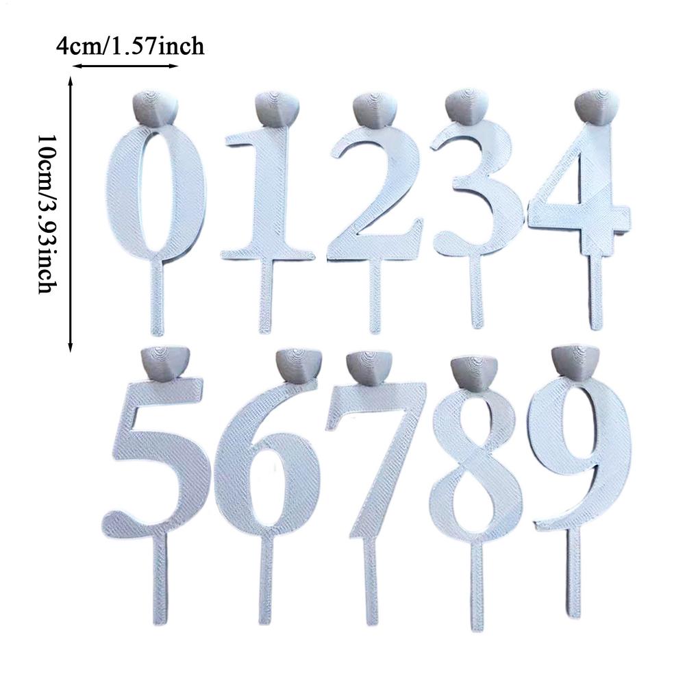 Digital Birthday Cake Candles Number Candlestick Free Combination Reusable for Celebration Kids Adults Party Cake Top Decor Prop