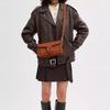New COACH Tabby Smooth Calf Leather Handbag, Shoulder Bag Medium Size Women's Brown CJ838-B4BAR