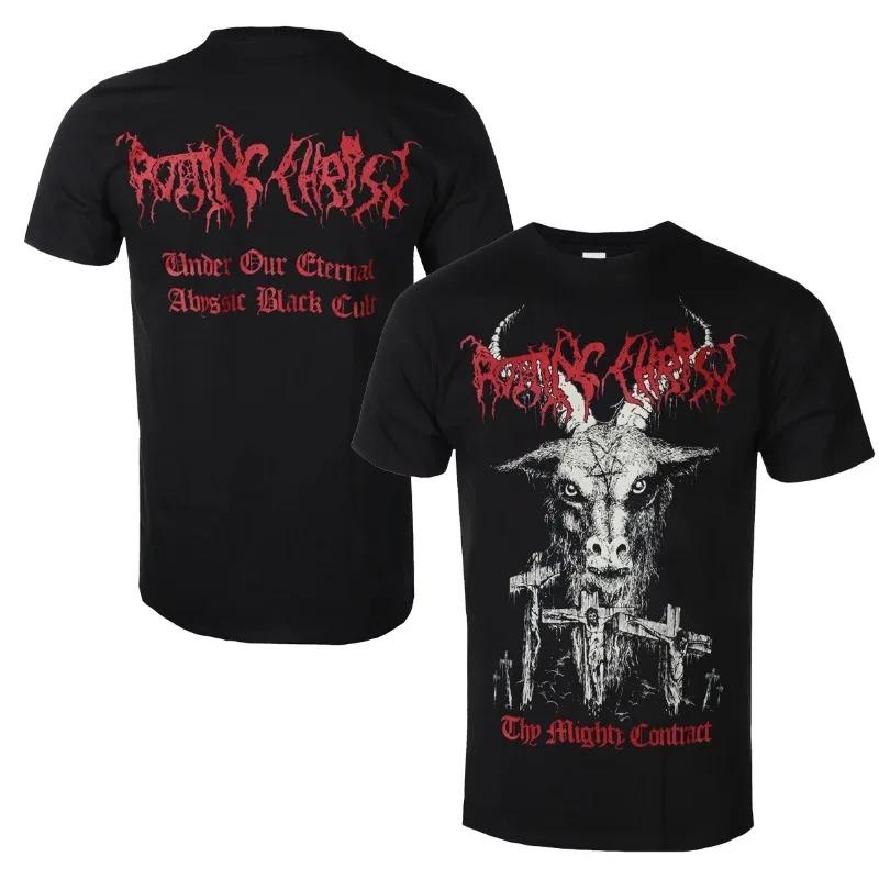 Greek Extreme Metal Band Rotting Christ Graphic Print Tshirts Men Women Cotton Unisex Short Sleeve Fashion Casual Vintage Tops