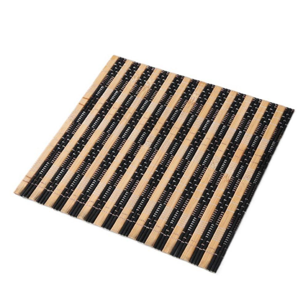 Bamboo Waterproof Rectangular Handmade Insulation Tea Tableware Pad Coaster Placemats Teacup Mat M