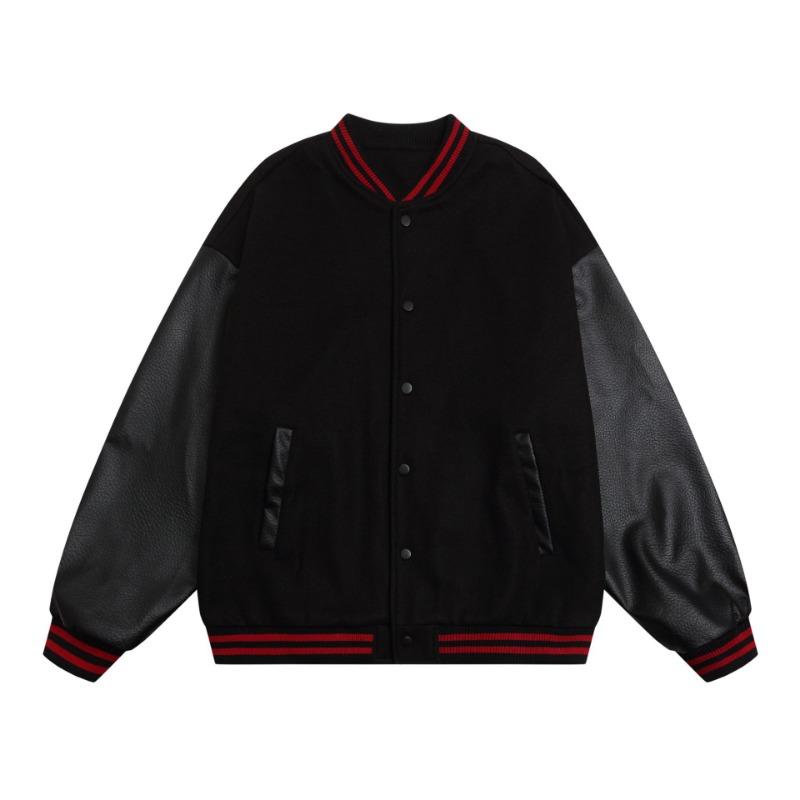 Autumn and Winter New 0 Contrasting Color Baseball Jersey Loose Casual Couple Jacket