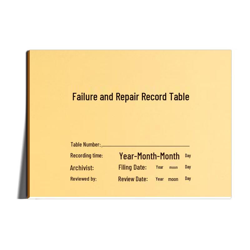 USAN HOME Equipment Repair Log Book
