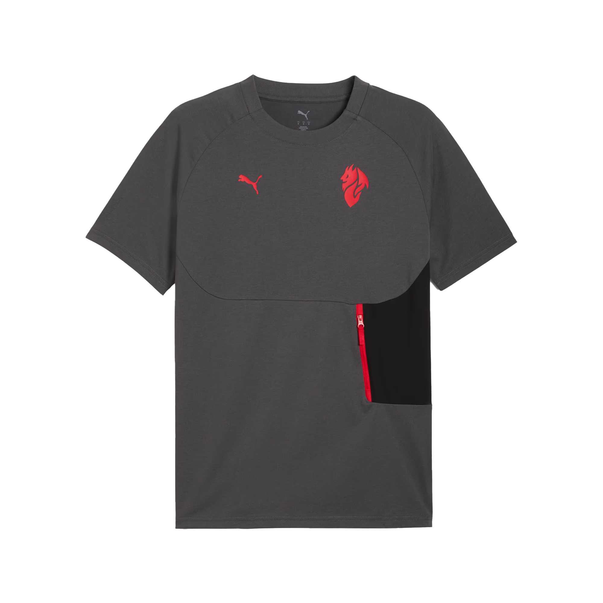 Puma Техническая футболка Ac Milan, приятная к коже, универсальная, удобная, модная, с коротким рукавом, мужские топы 782393-15 L