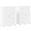 VidaXL Buffets 2 pcs blanc 60x31x84 cm bois d'ingénierie, armoire de rangement, meuble d'entrée, meuble d'appoint, meuble de 3276588