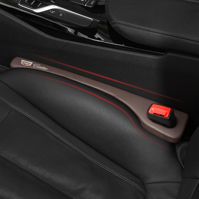 Leather Car Seat Gap Filler Seat Gap Leak Proof Filling Plug Strip For Cadillac Escalade Tiburon Deville Seville XT5 XTS CTS BLS SLS DTS SRX Metal