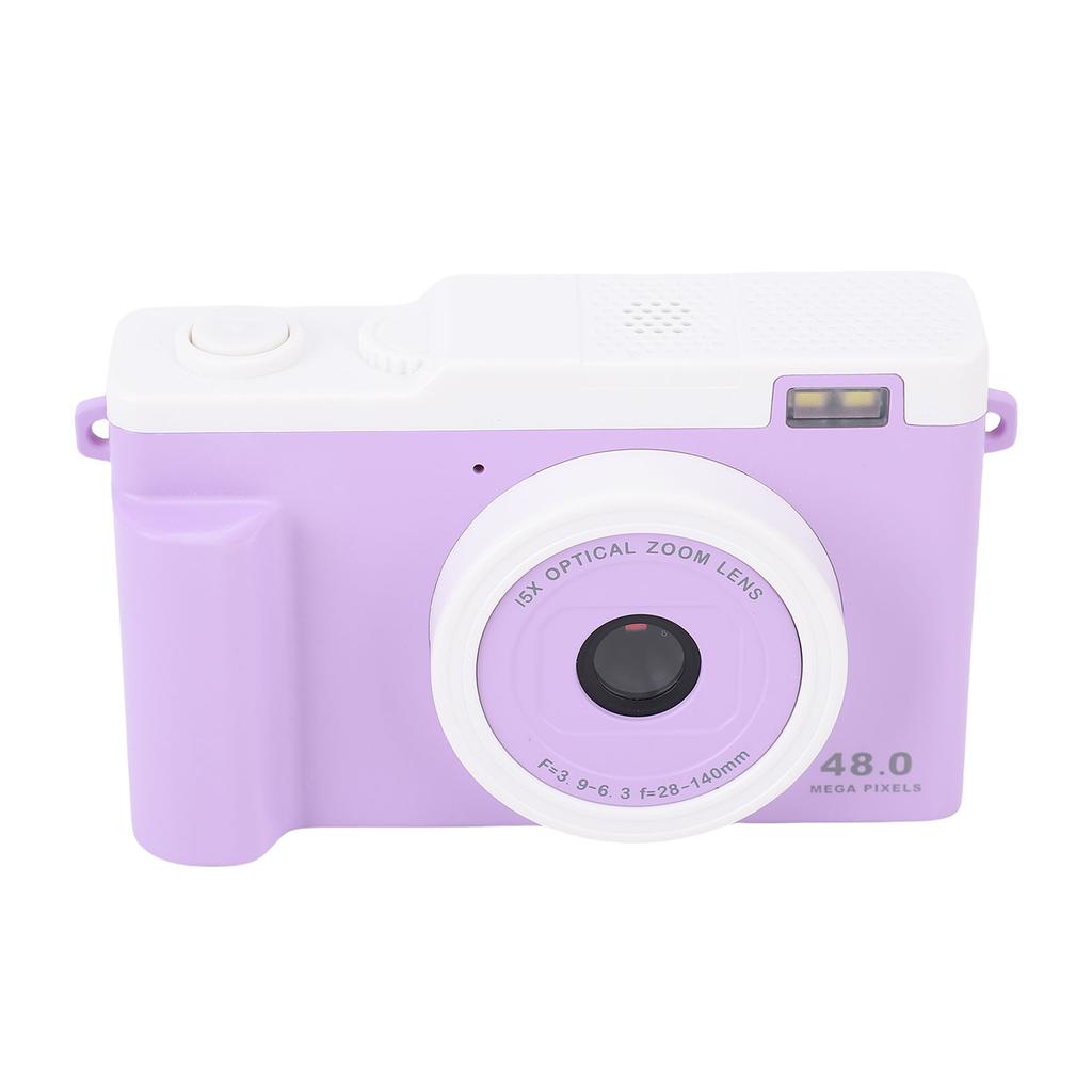 1080P 48MP HD Dual Camera Portable Digital Camera with 15x Optical Zoom LED Flash WiFi Transfer