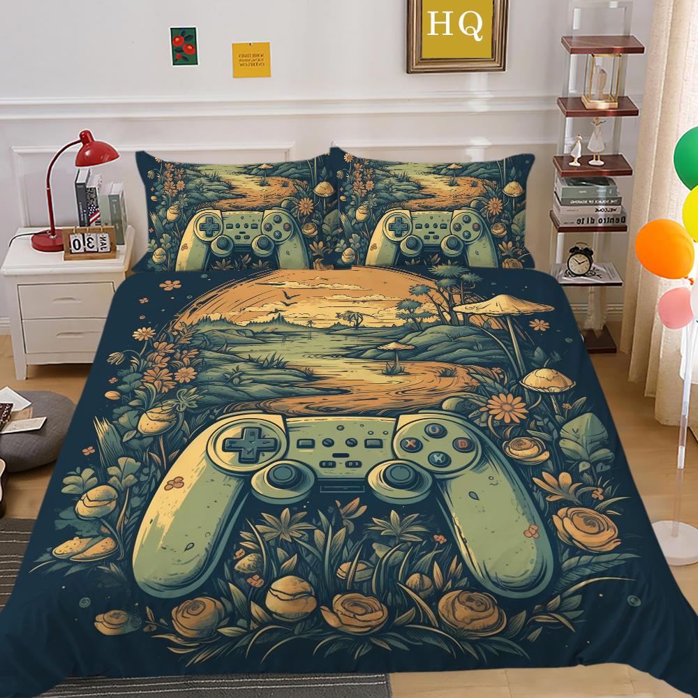 

3D Постельное белье, модное одеяло, подростковое детское игровое покрывало, королевский размер, постельное белье, костюм, мягкий пододеяльник, комплект EU Single 135x200cm