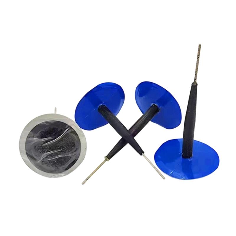 Tire Repair Kit 24Pcs Tire Patches Kit with Connector Diaper Repair Tool Tyres and Connector Patches 4.5mm