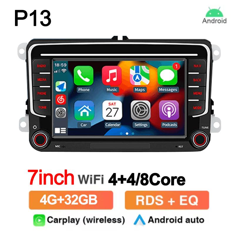 Android13 2Din Car Radio 8Core 64G Multimedia Player GPS Wireless CarPlay For VW Volkswagen Skoda Octavia Golf 5 6 Passat B6 Po
