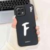 For Xiaomi Mi 11 Lite 4G M2101K9AG Case Black Lucky Letters A-Z Soft Silicone Cover For Xiaomi Mi 11Lite 5G 11 Youth 6.55" Cases