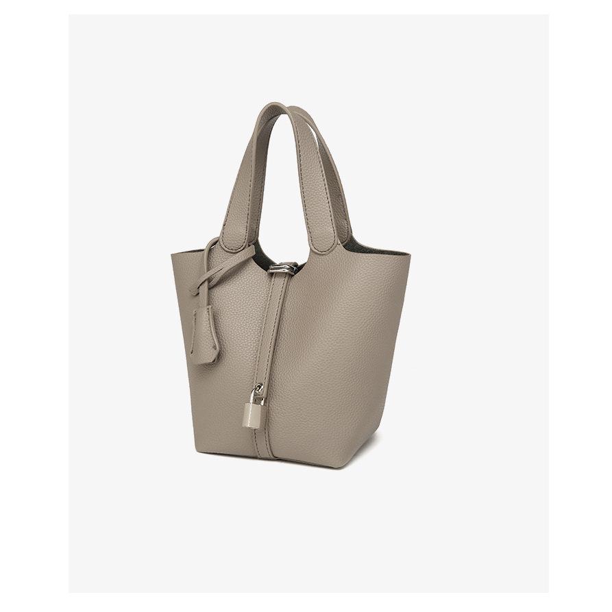 

Женская черная сумка-корзина Xiangdun 2025 - Новый модный стиль для通勤 серый