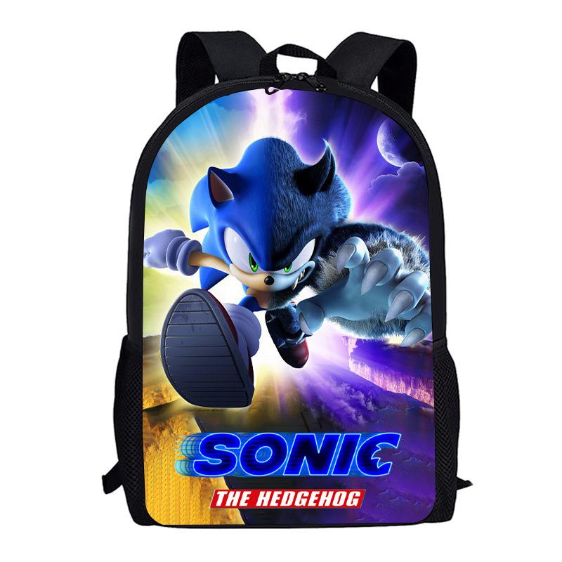 Sonic Kid, Elementary School Bag Children, Animation Cartoon Backpack