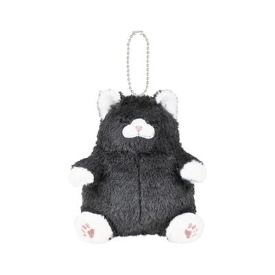 Livheart Chain Cat Black Cat Tuna Mascot, Positivity, (Total Length Approx. 14.5cm), Fluffy, Palm-Sized, 37724-74