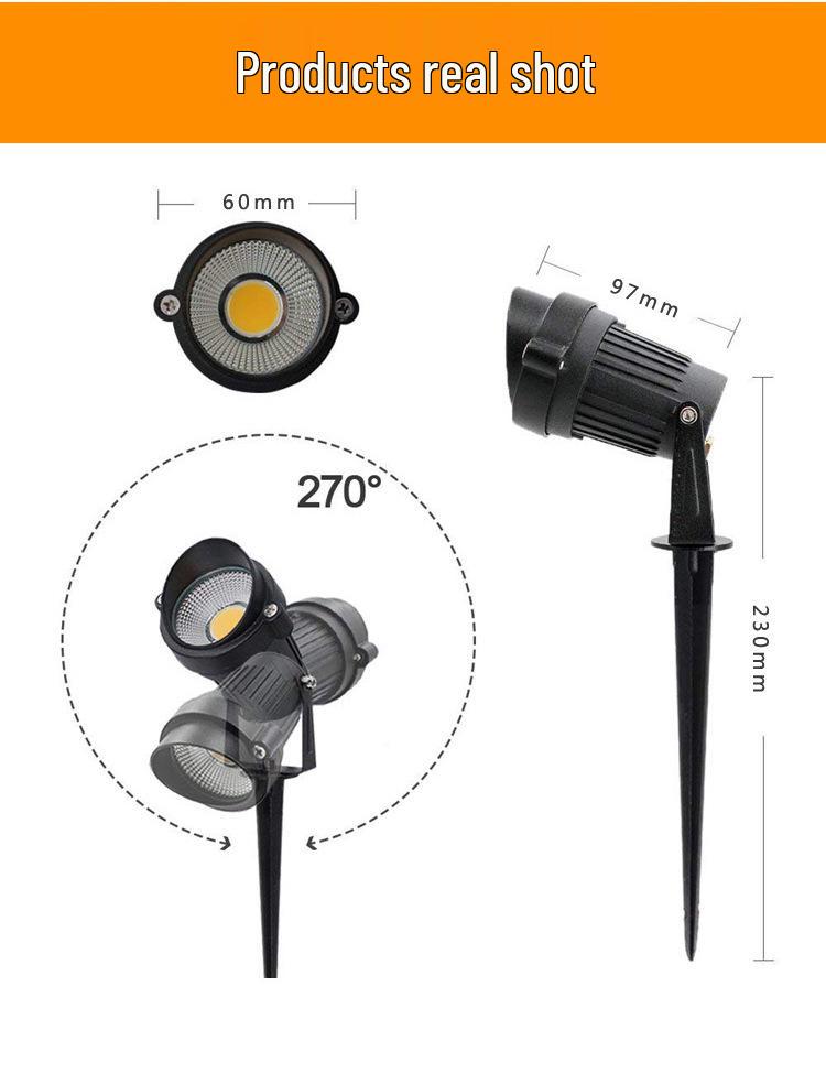 Wasserdichter COB Erdspieß LED Strahler für Außenlandschaft und Rasen