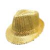 Shining Short Brim Hemming Jazz Hat Adult Kids Sequins Decorated Stage Show Hat Party Supplies