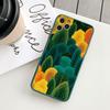 Colorful Tropical Forest Leaves Trees Hand Printed Phone Case For iphone 7 8 Plus SE 2020 11 12 13 14 Pro Max X XS XR Back Cover
