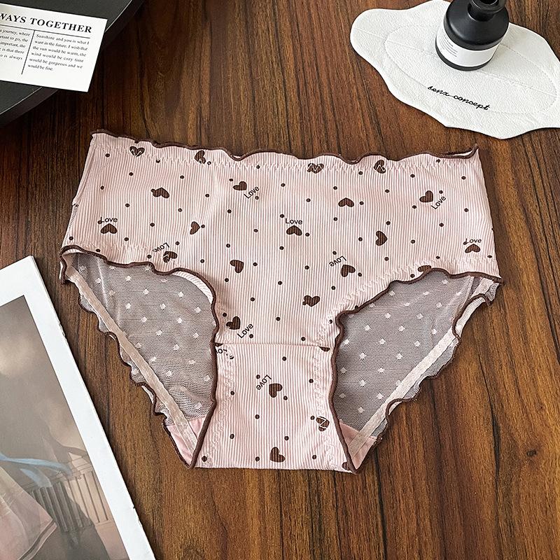 

Ladies Summer Cute Sexy Sweet Polka Dot Lace Hip Triangle Briefs One size рожевий