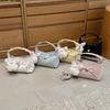 Trendy Polka Dot Underarm Shoulder Bag Bow Decoration Adjustable Detachable Strap Bags Small Versatile Casual Handbag for Women