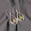 Peridot Gemstone 925 Sterling Silver Handmade Jewelry Earrings 1.91" For Gift EE-90-7