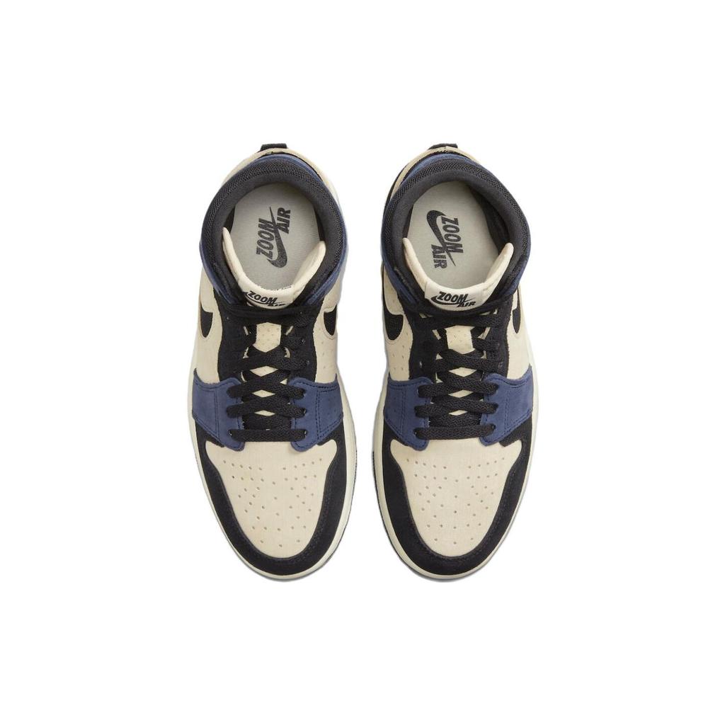 Air Jordan 1 High Zoom Comfort 2 Blu Annerito Sneakers da Donna Panna Mussola Latte di Cocco DV1305-104
