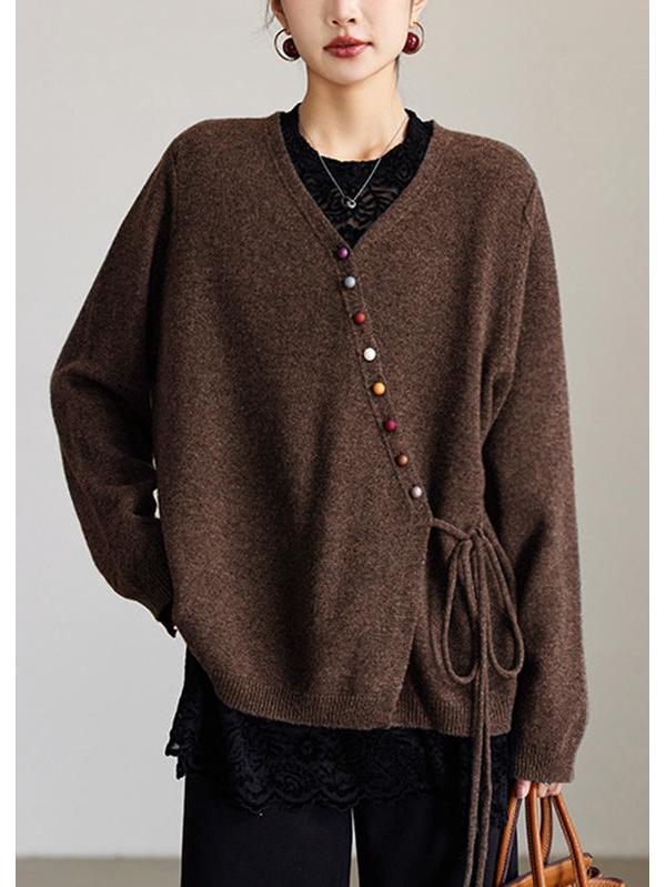 

2025 Trendy Wool Cardigan Sweater: Short Sleeve, Loose Fit 4XL