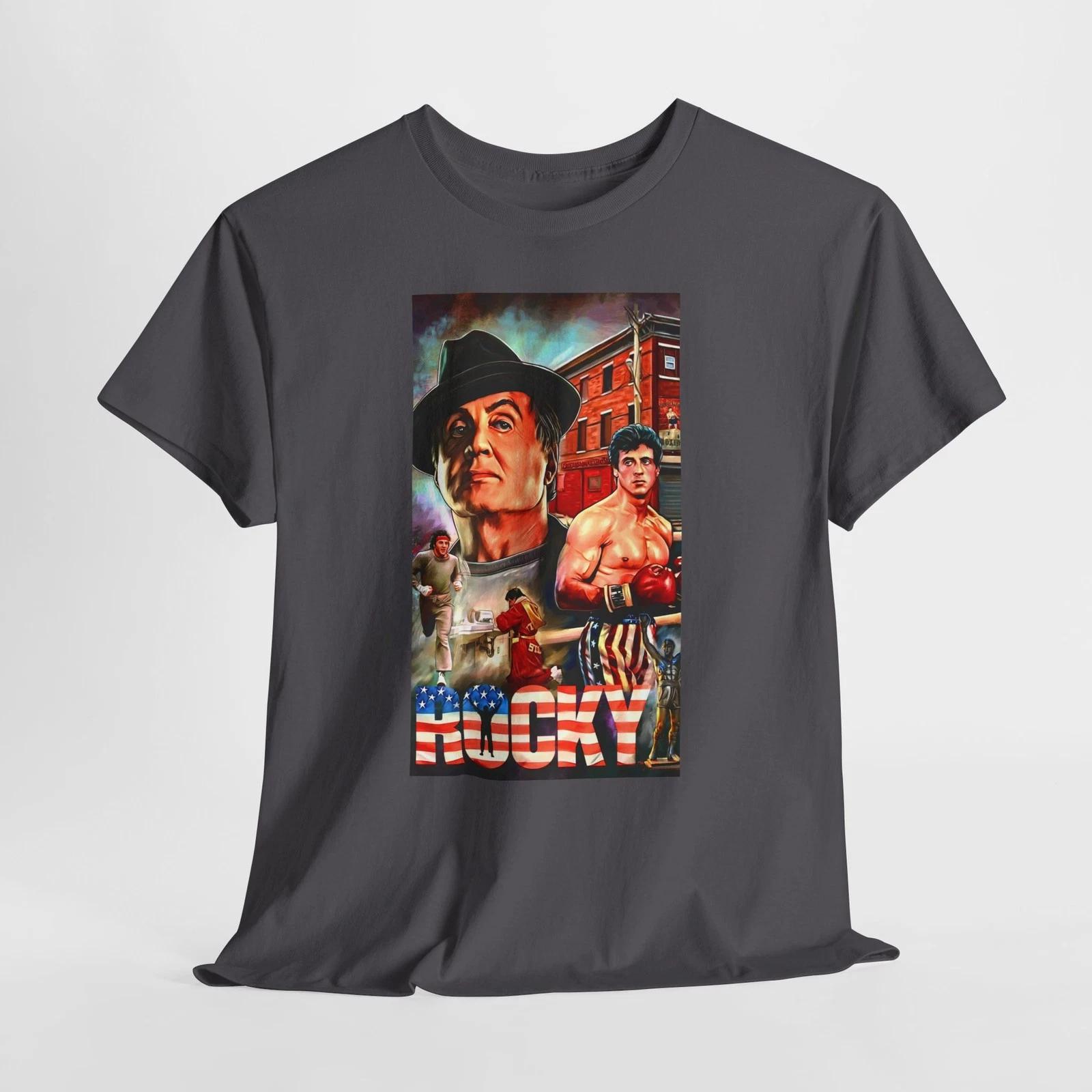 

Rocky Themed Unisex Heavy Cotton Tee, Retro Movie Shirt, Gift for Film [...] S