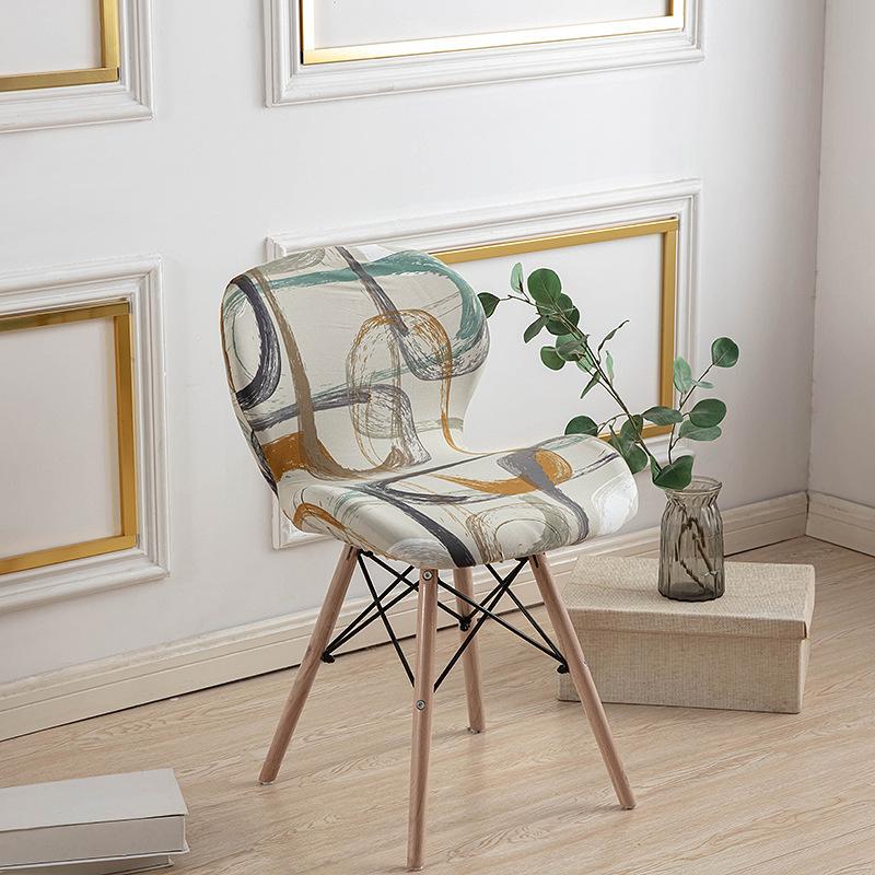 

Чехол на стул с изогнутой бабочкой, эластичный спандекс, чехлы для обеденных стульев, нескользящий чехол для стула, утолщенные моющиеся чехлы для сидений 1 Pc