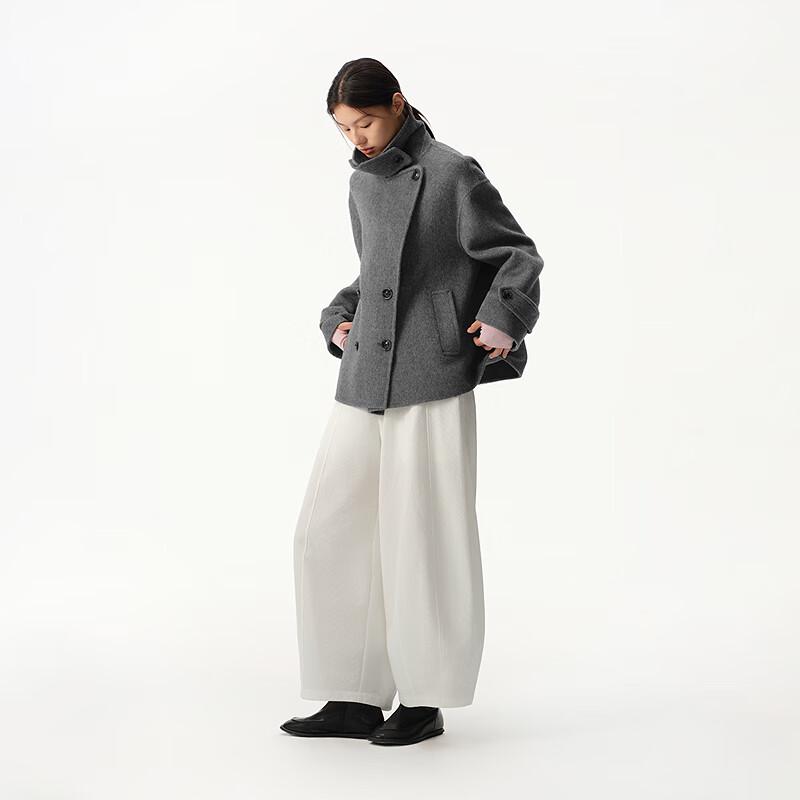 Broadcast Women's Elegant Retro Wool Blend Short Coat
