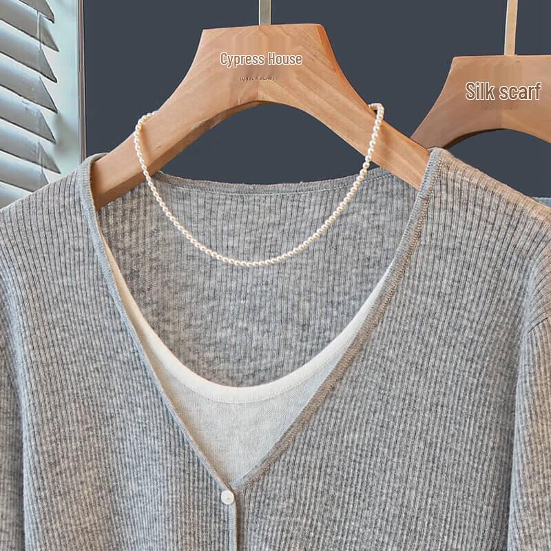 Women's Faux Two-Piece Color Block Pullover Sweater