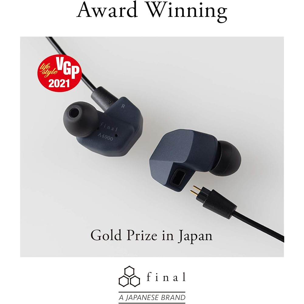 final A4000 Japanese audio brand, high-precision dynamic f-CORE DU driver, IEM type, 2-pin connector, wired OFC 3.5mm earphones