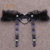 1Pc Women Girl Punk Gothic Heart-shape Ring Spikes Elastic Garter Belt Suspender Erotic Accessories