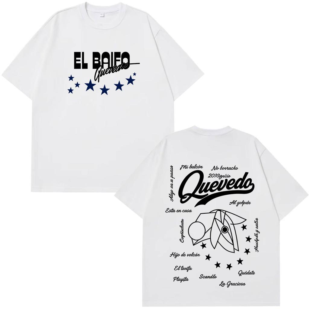 Quevedo El Baifo Album 2026 Tour Graphics Tshirt Unisex Unisex Fashion Tshirt Summer Loose Casual Cotton Vintage Tshirts Fan Gifts