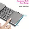 Mini teclado inalámbrico plegable portátil con panel táctil, compatible con Windows, Android, IOS, Mac, para tabletas y teléfonos inteligentes