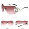 Y2k Rimless Sunglasses Women Stylish Gradient Lens Outdoor Shades Trendy Luxury Brand Design Metal Frame Eyewear Goggle