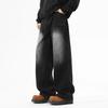 American Street Washed Vintage Jeans Men's Spring and Autumn Casual Pants Loose Wide Leg Straight Leg Pants