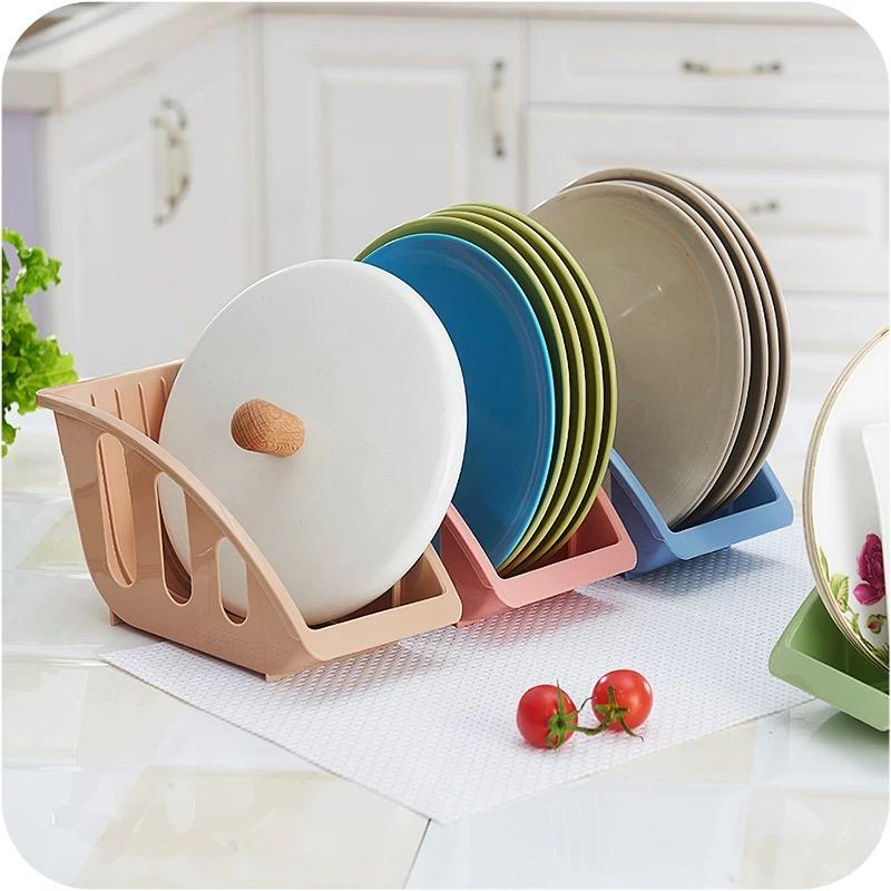 Kitchen Storage Rack for Plates, with Slots for Bowl and Dish Storage, Draining Rack for Sink