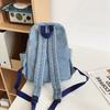 Japanese Style Denim Backpack Street Style Solid Crossbody Bag Casual Vintage Handbag  Streetwear