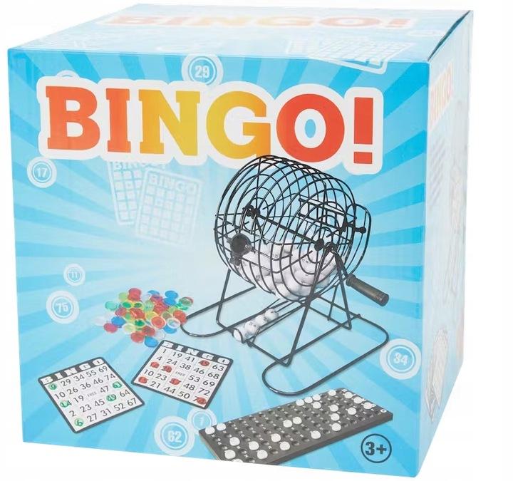 Gra Towarzyska Rodzinna Bingo Metalowy Bęben Lotto Rodzinna Gra