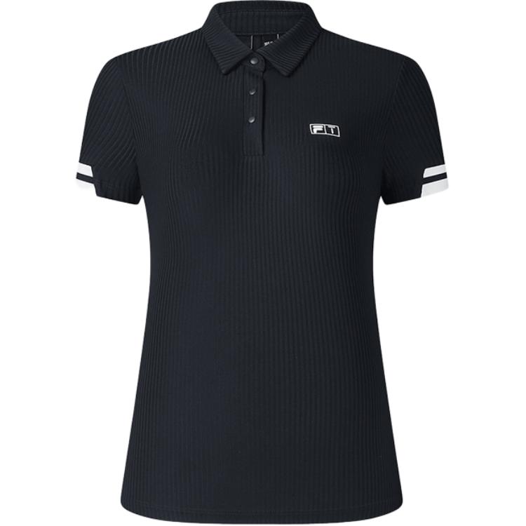 

FILA Golf Series Striped Logo Knitted Comfortable Short Sleeve Polo Shirt Women tops Legendary-Blue A11W515105F-NV M