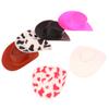 10Pcs Miniature Plastic Doll Hat Western Cowboy Hat Cowgirl Hat For Dolls Decor