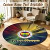 Round Rug Custom NameFenerbahçe FC Pattern Non Slip Carpet Home Floor Decor