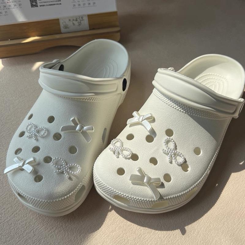 8PCS Fashion Shoe Charms Set Accessories Hole Shoe Buckle Cute Flower Bow DIY Shoes Decorations for Bogg Bag Girls Gift