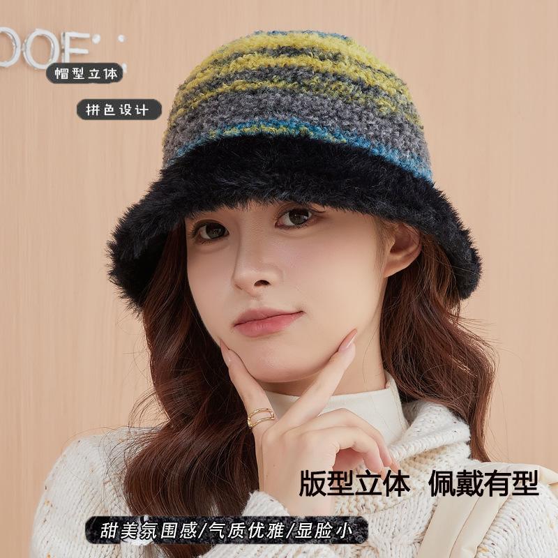 

Plush fisherman s hat children thickened warm ear protection bucket hat 2025 color pattern basin hat versatile and small face Adjustable