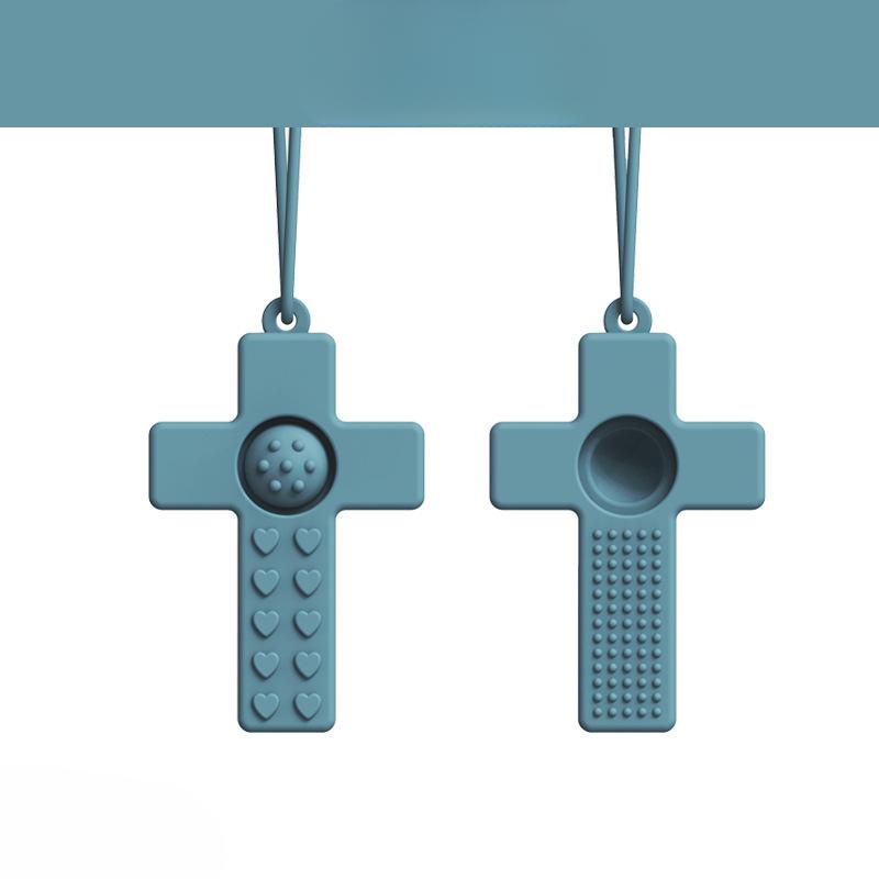 Infant Teething Sticks Children's Cross Teething Rings Baby Bubble Fun Silicone Teething Rings Toys