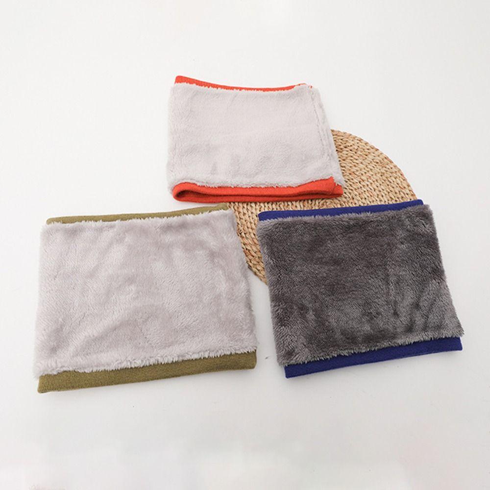 Cold-proof Neck Warmer Soft Face Cover Versatile Scarves  for Women Men