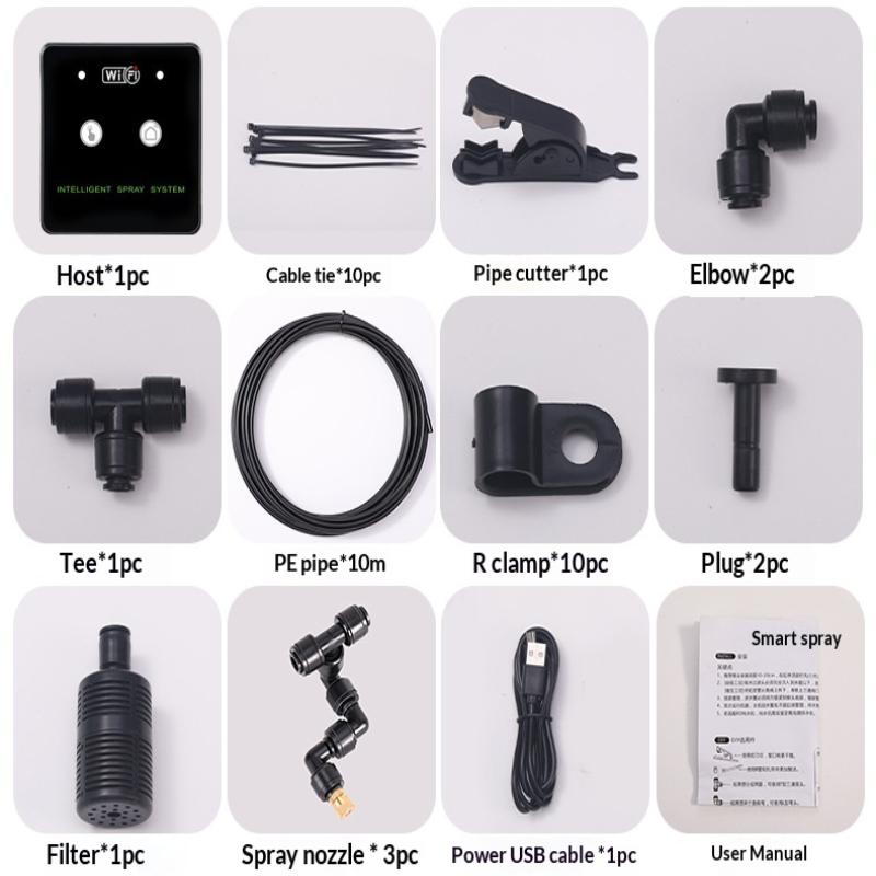 WiFi Enabled Rainforest Mist Sprayer Automatic Spray Timing System for Garden Greenhouse Reptile Care