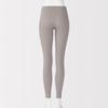 MUJI Stretch Ribbed Leggings DGA14A6S Grayish Brown XL Women's (Full Length)