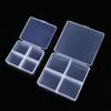1PC Transparent Plastic Storage Box 4 Grids Translucent Box Packing Box Storage Box Dustproof Strong Jewelry Case Container