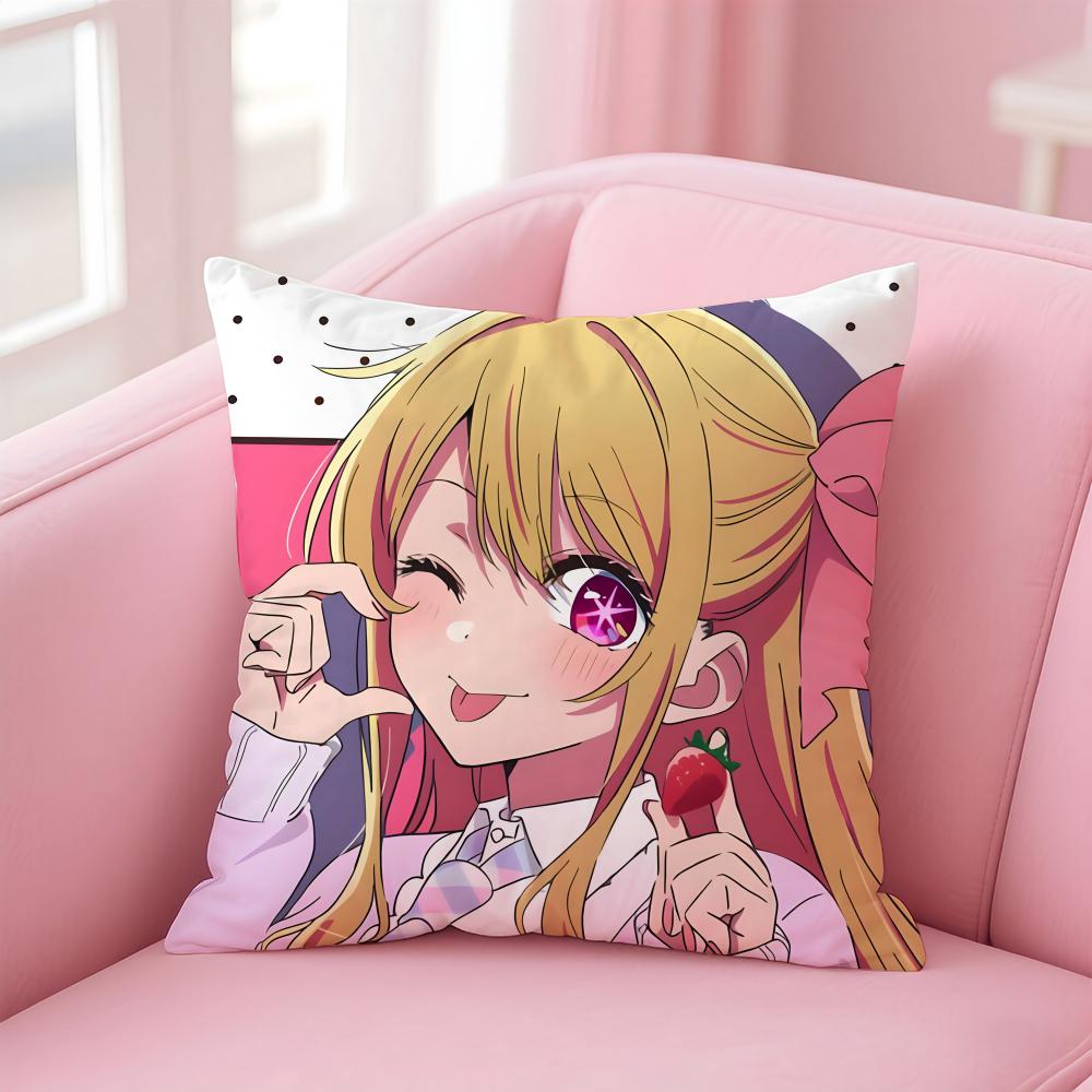 RRuby Hoshino Cushion Cover Pillowcase Short Plush Invisible zipper Room Sofa Cushion Cover